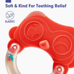 Hahaland teether-animal-shapes invites tactile exploration and soothing gums.