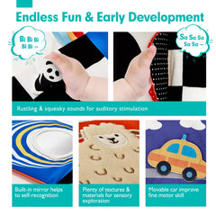 Hahaland foldable book with Velcro storage makes cleanup and travel easy.