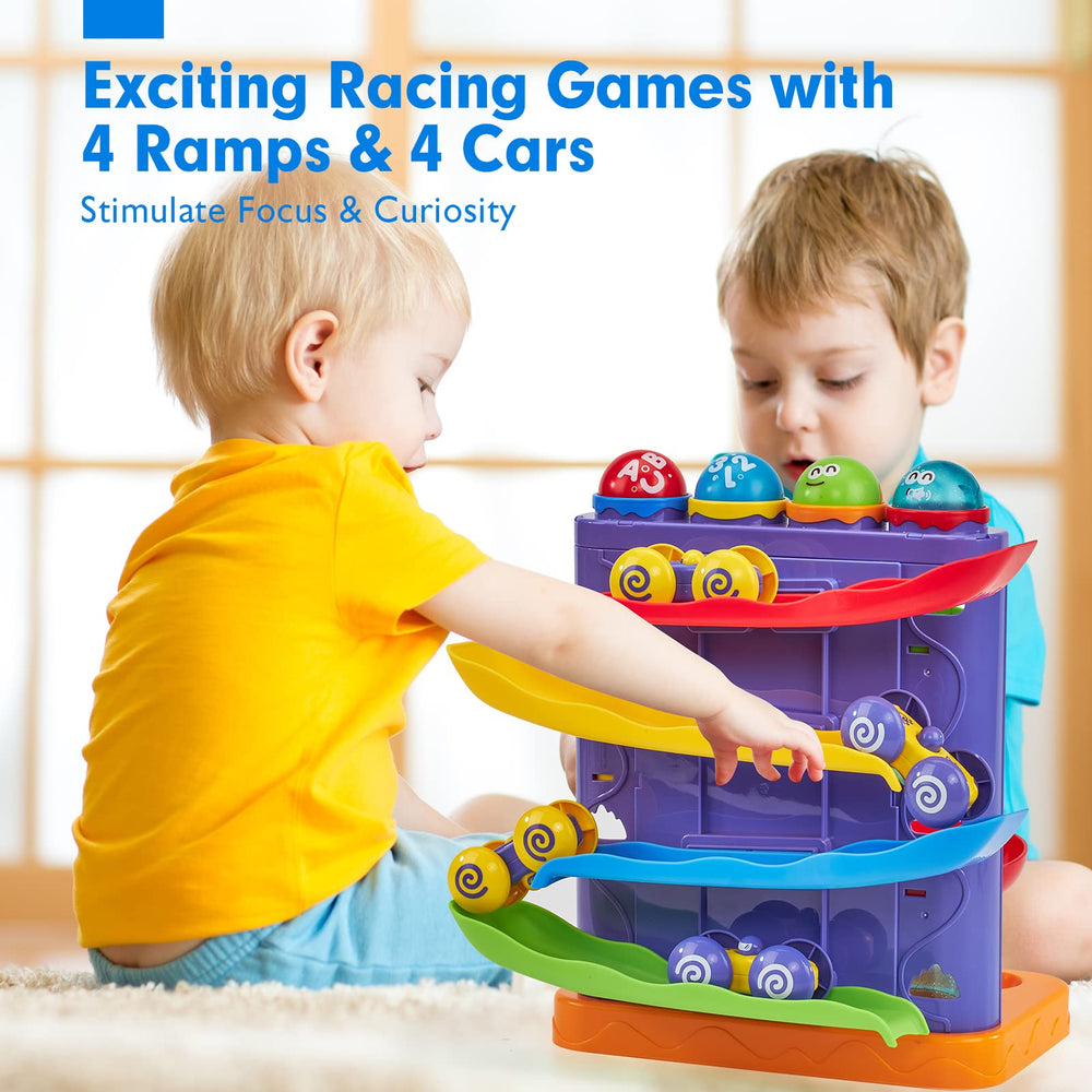 Hahaland car ramp top launch captures speed and excitement for toddlers