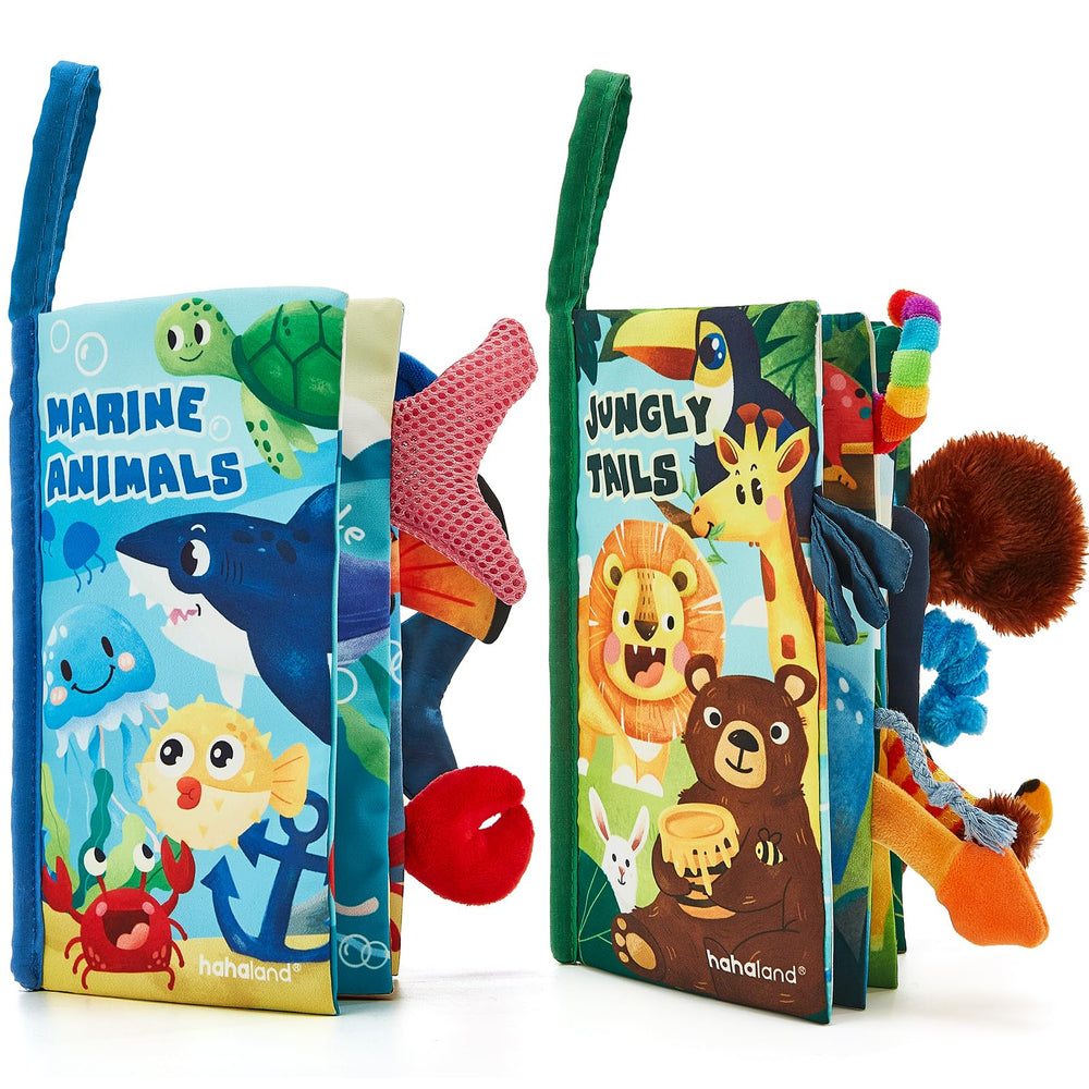 hahaland crinkle book with soft pages for newborn tactile exploration