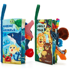 hahaland crinkle book with soft pages for newborn tactile exploration