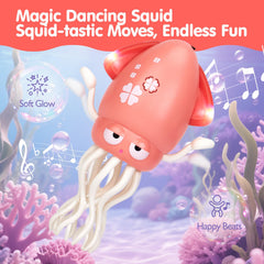 Hahaland Dancing Squid tentacles in motion invite tummy time exploration