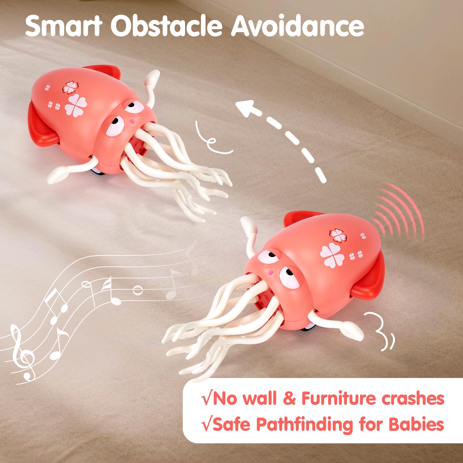 Hahaland Dancing Squid USB recharge port supports longer, mess-free play sessions