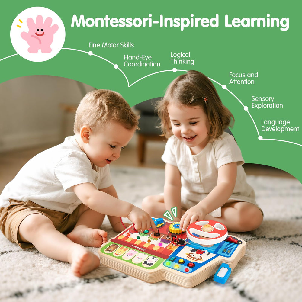 hahaland Montessori Busy Board number-to-quantity matching activity