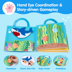 Hahaland Ocean Busy Book shell counting activity supports early math exploration