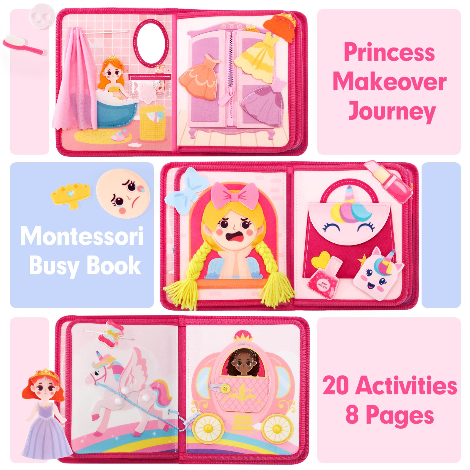 Hahaland princess bath to ball makeover visual focuses on stepwise transformations and creative storytelling.