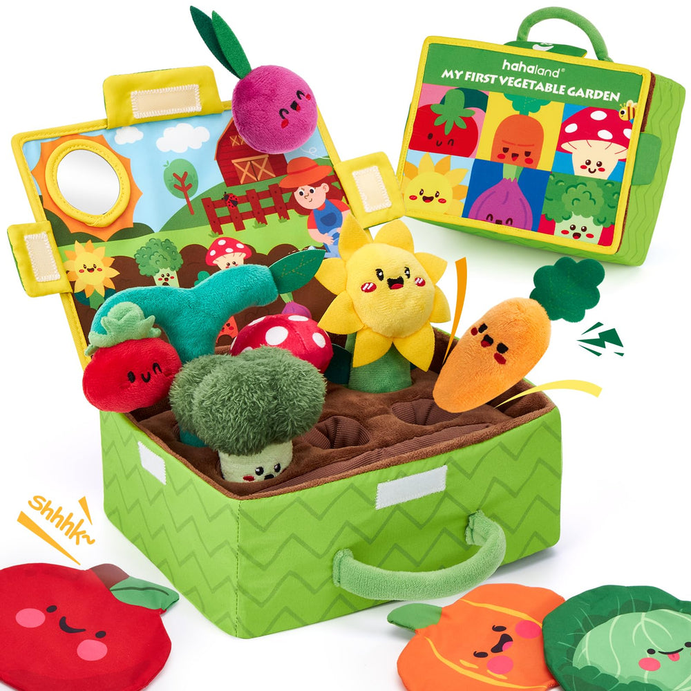 Hahaland sensory garden box offers safe, engaging play for curious babies.