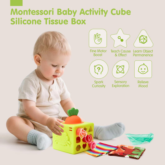 Hahaland silicone bunny teether bubbles provide gentle teething relief and finger fun.