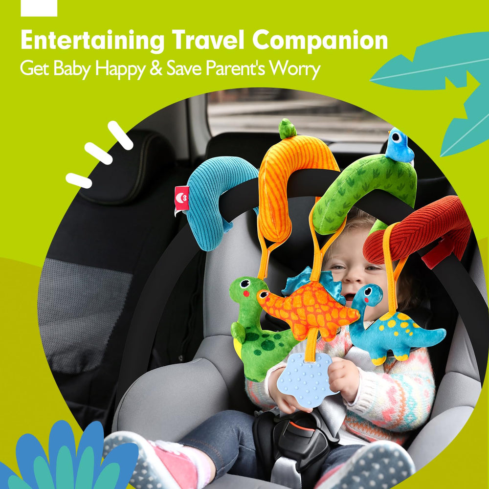 Hahaland soft-dinosaur-plush-toy offers gentle textures for soothing baby exploration.