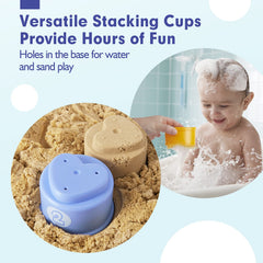 Hahaland stacking cups for bath time encouraging splash-friendly water play