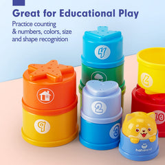 Hahaland stacking cups with light and sound engages senses during early learning