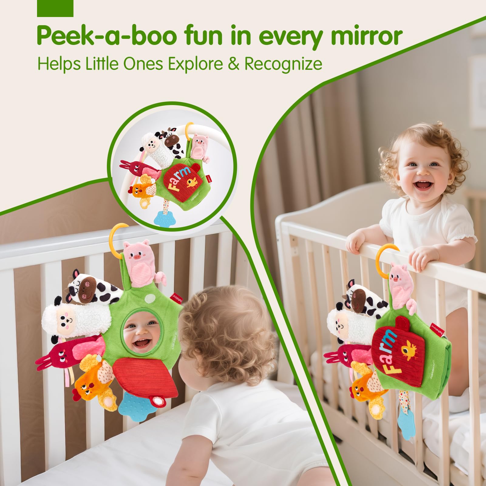 Hahaland unbreakable mirror invites self-discovery and visual tracking.