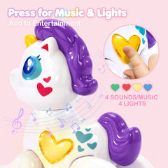Hahaland unicorn head and limbs twistable to boost fine motor skills