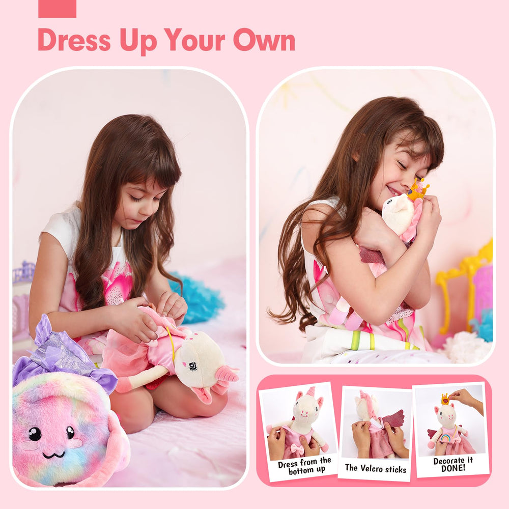 hahaland unicorns versatile dress-up set supports independent dress-up and storytelling