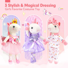 hahaland unicorns soft material doll delivers safe, comforting bedtime snuggles