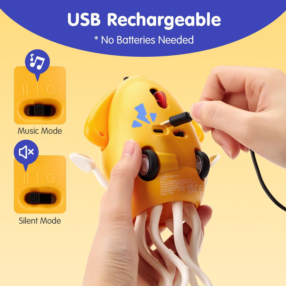 Hahaland USB-rechargeable toy offers convenient, mess-free charging.