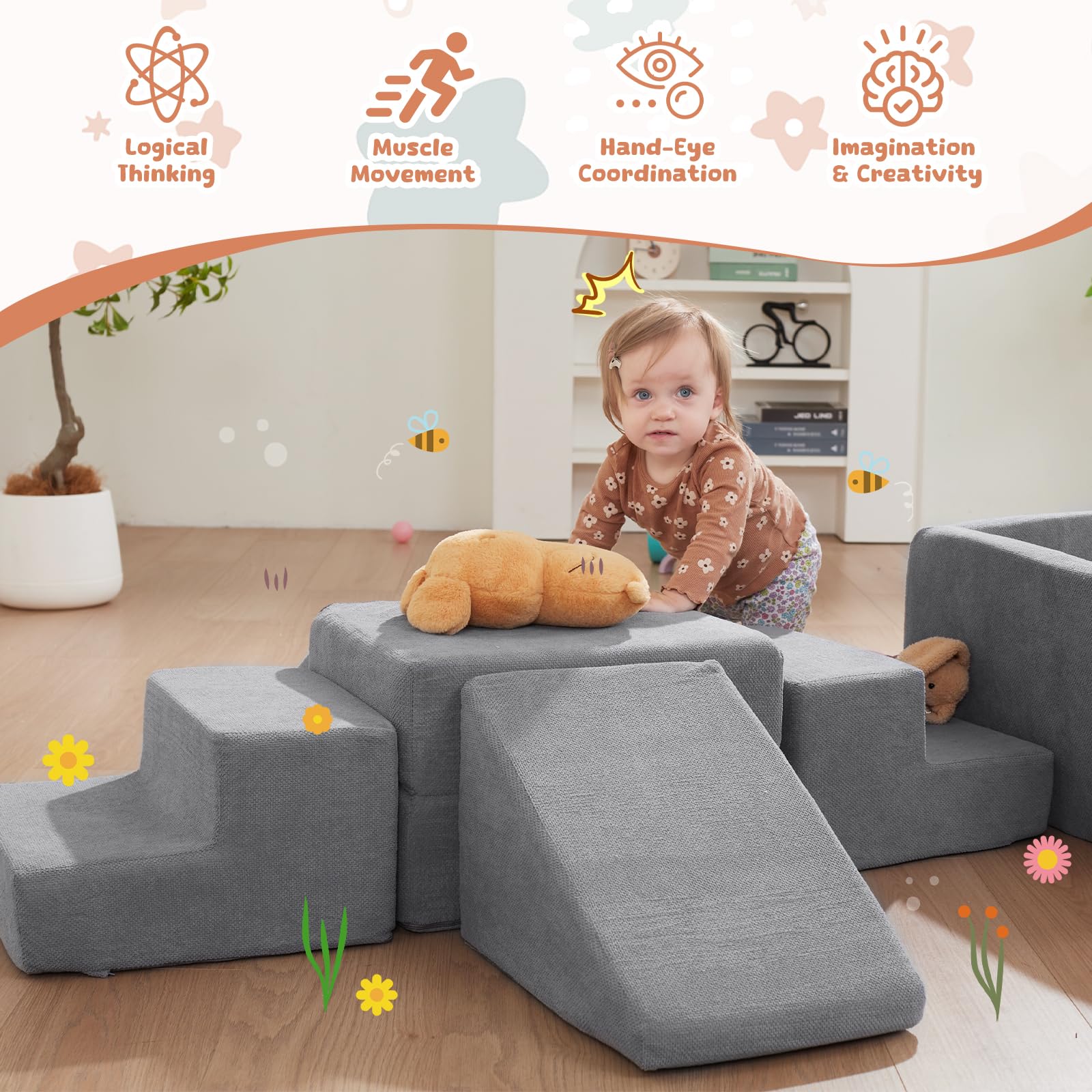 HAHASOLE ball pit area setup promotes sensory exploration and social interaction during play.