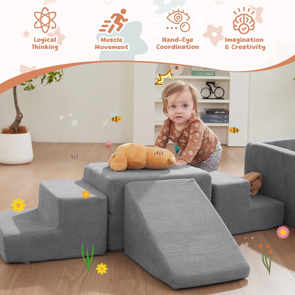 HAHASOLE ball pit area setup promotes sensory exploration and social interaction during play.