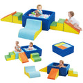 HAHASOLE foam climbing blocks with soft fabric surface for safe toddler play and development