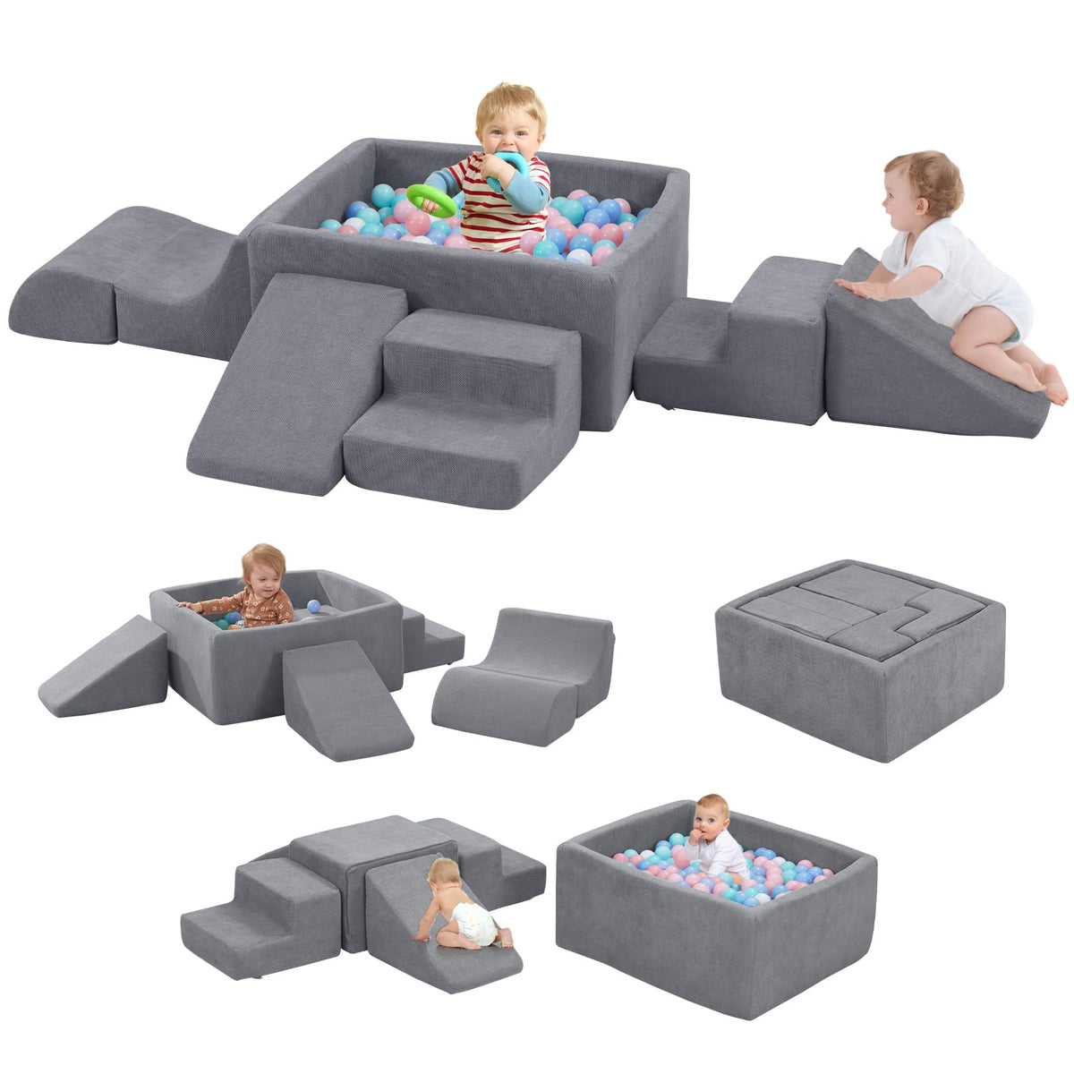 HAHASOLE foam climbing blocks for toddlers promote coordinated play and safe exploration.