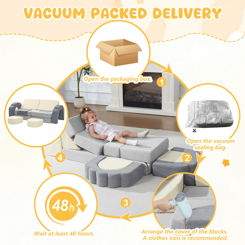 HAHASOLE machine-washable foam blocks simplify cleanup after playtime.