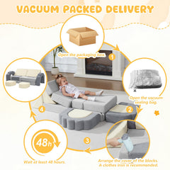 HAHASOLE machine-washable foam blocks simplify cleanup after playtime.