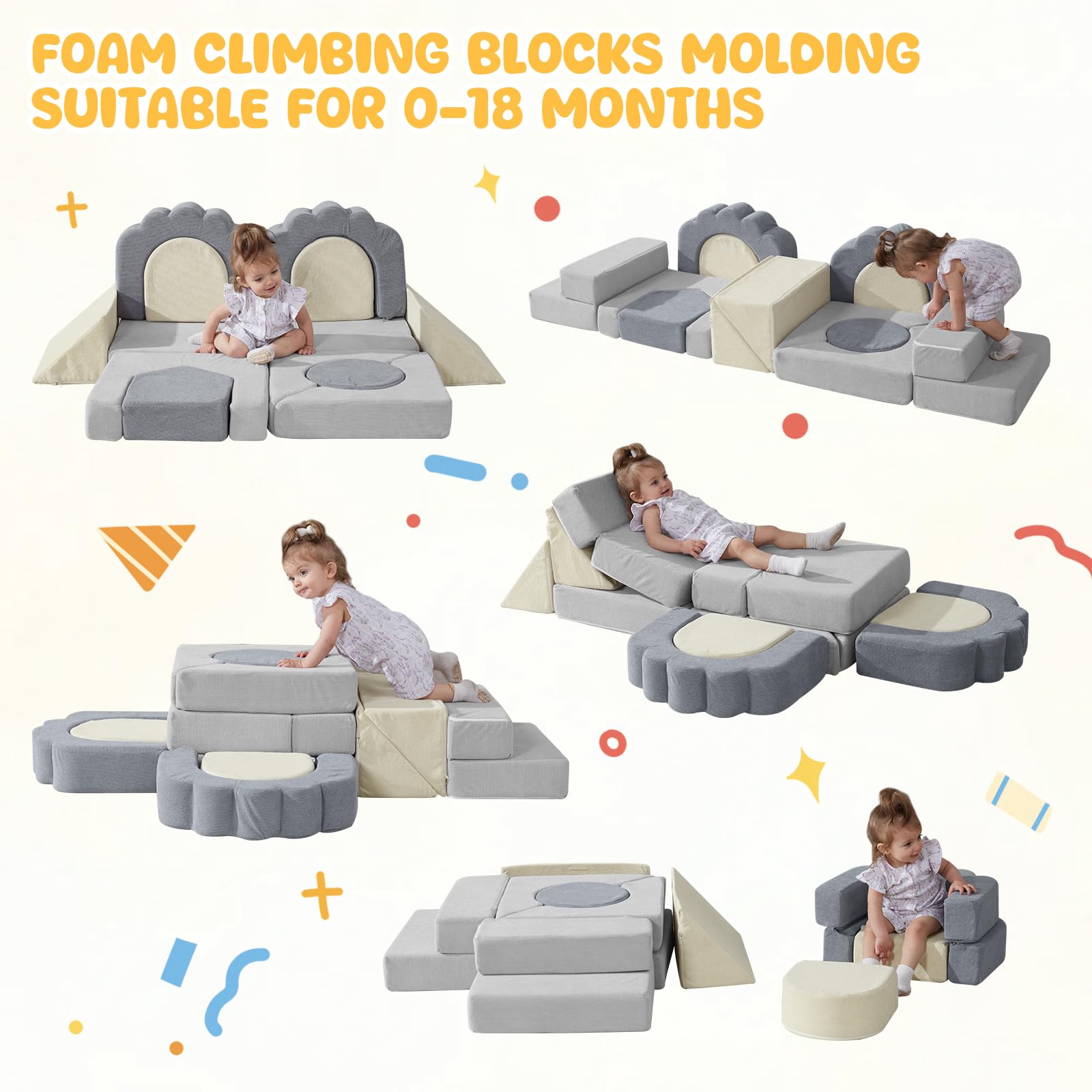HAHASOLE multi-shape climb build sparks creativity and cooperative play.