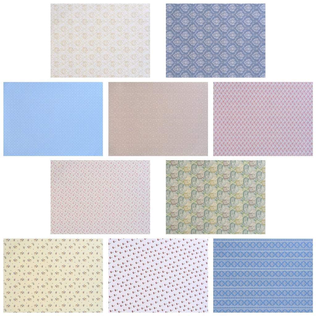 Haiabei dollhouse wallpaper wood flooring texture for 1:12 miniatures, durable gloss