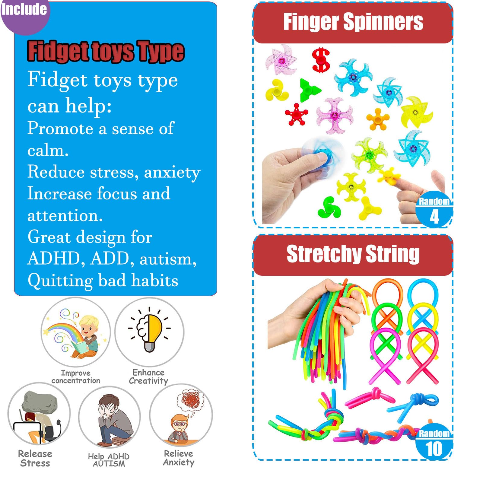 HAICORO pop fidget ball ready for squeezing during quiet time.