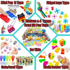 HAICORO pop-it fidget keychains collection for on-the-go play.