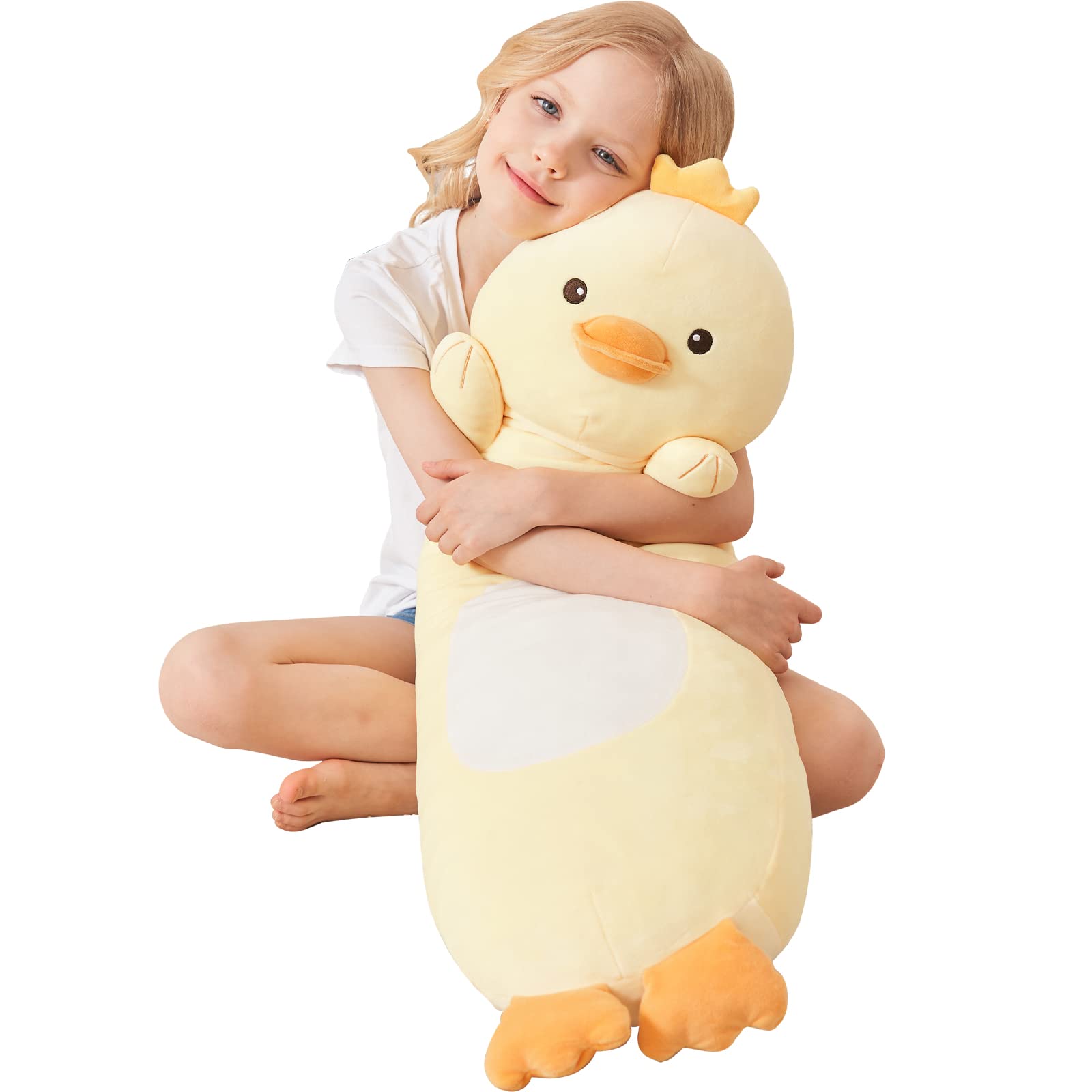 HAIJUNYA cute yellow duck plush makes a thoughtful gift for kids.