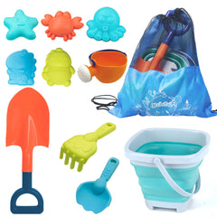 HaiLeTao collapsible beach bucket for easy packing and transport.