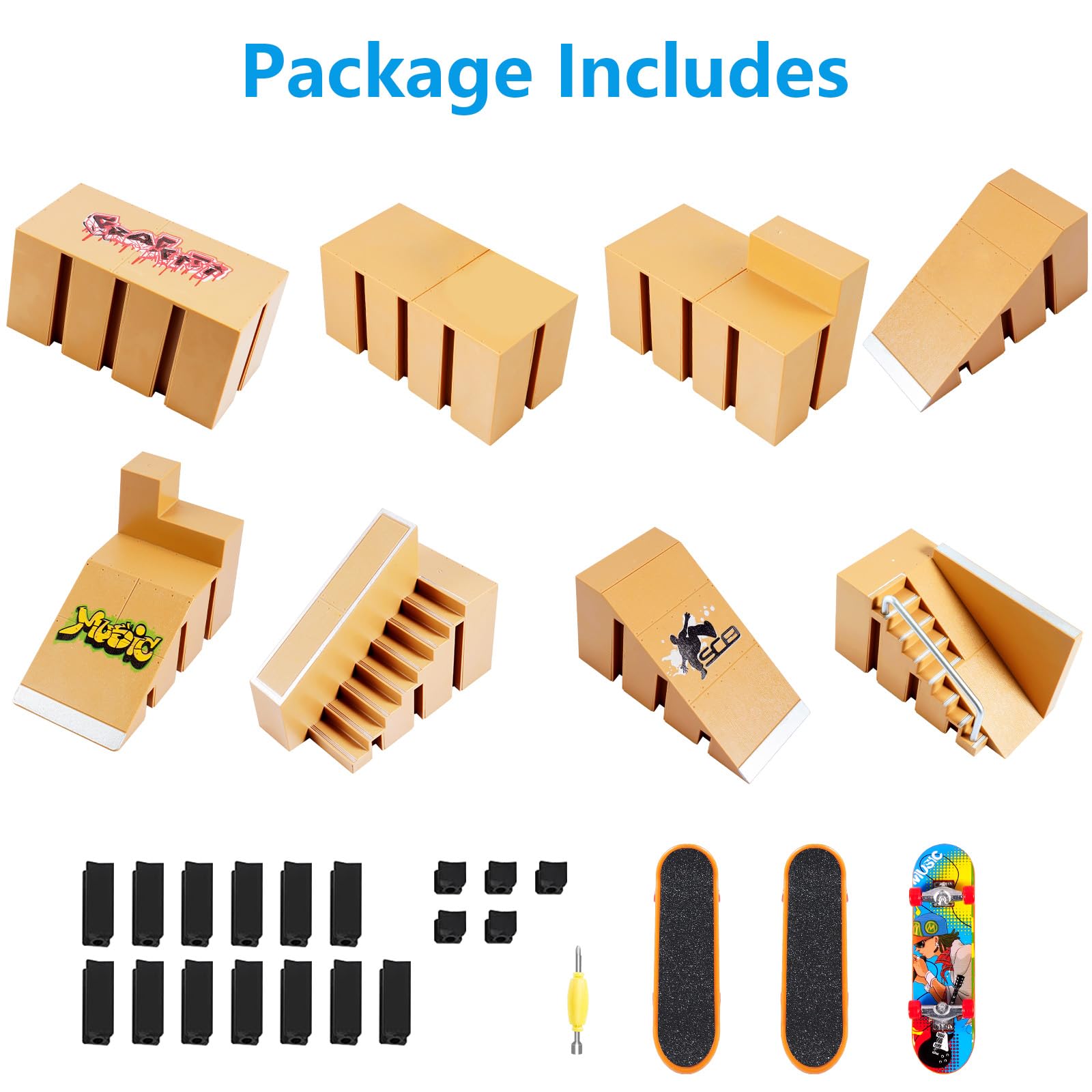 Hailey&Elijah ABS material delivers durable, long-lasting fingerboard training props.