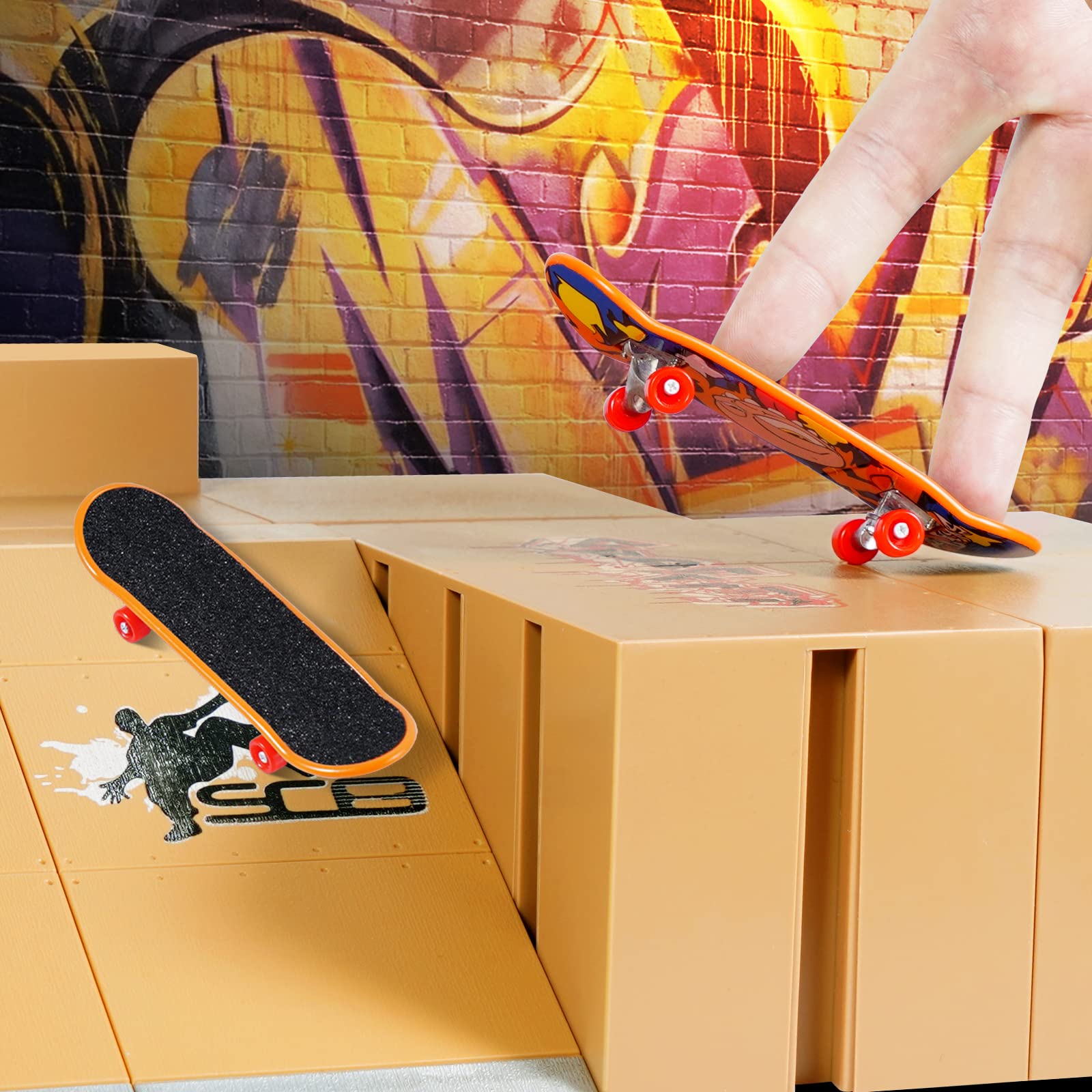Hailey&Elijah mini finger skateboards ready for tricks and exploration.