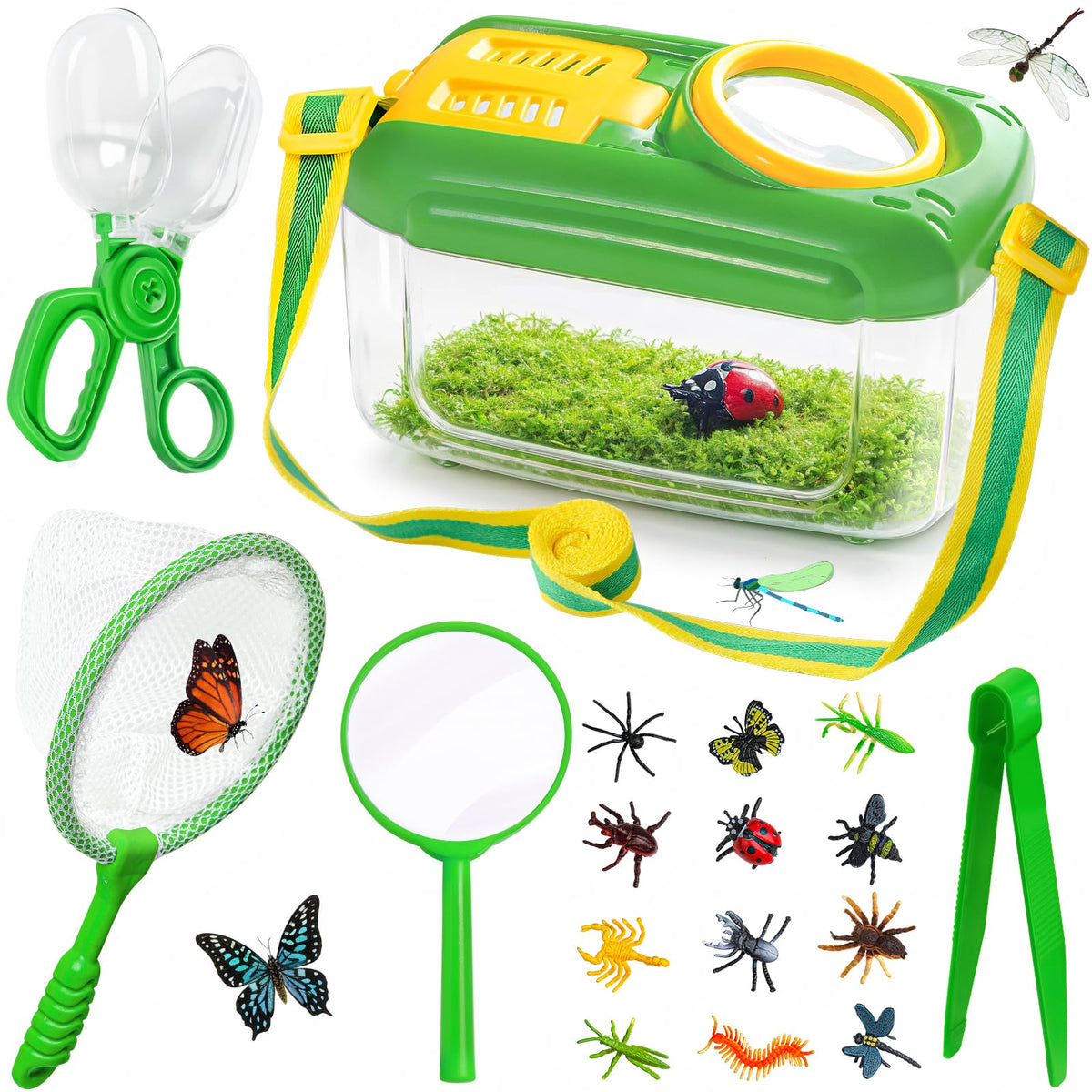 HAIMST bug catcher kit with viewer magnifier for close insect viewing