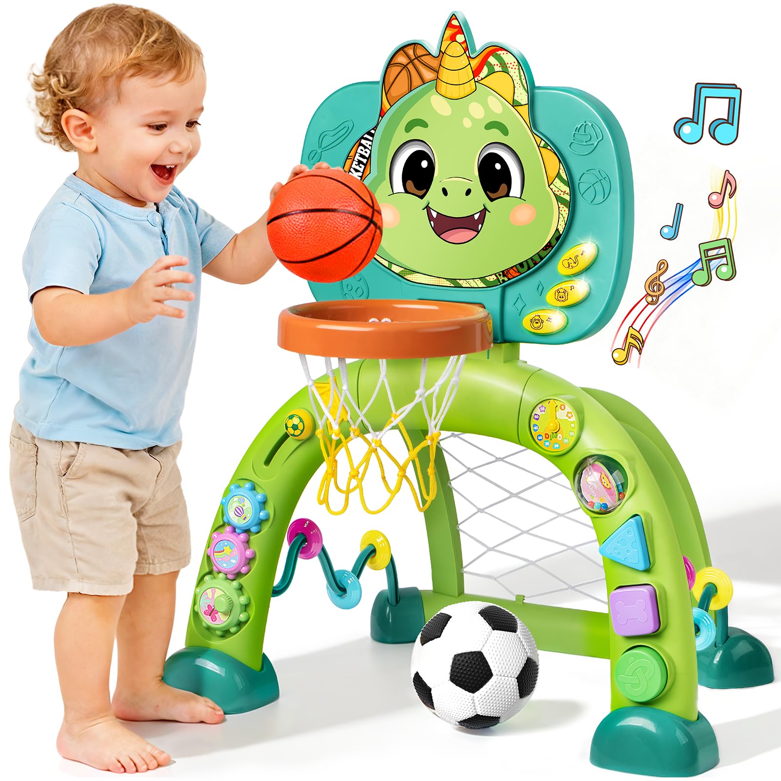 HAIMST dinosaur sports toy basketball hoop for toddlers boosts active play
