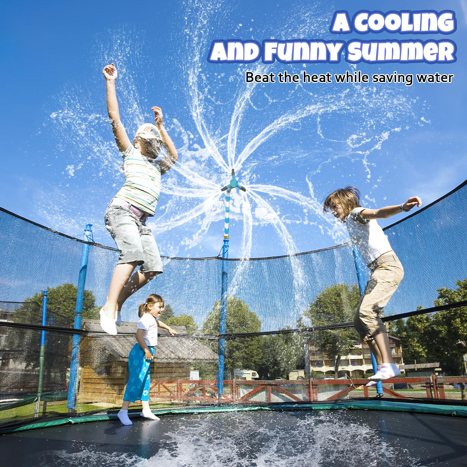 HaiSun kids love the refreshing mist and backyard water park vibe