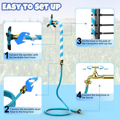HaiSun sprinkler is versatile for lawns, slides, and cooling outdoor spaces