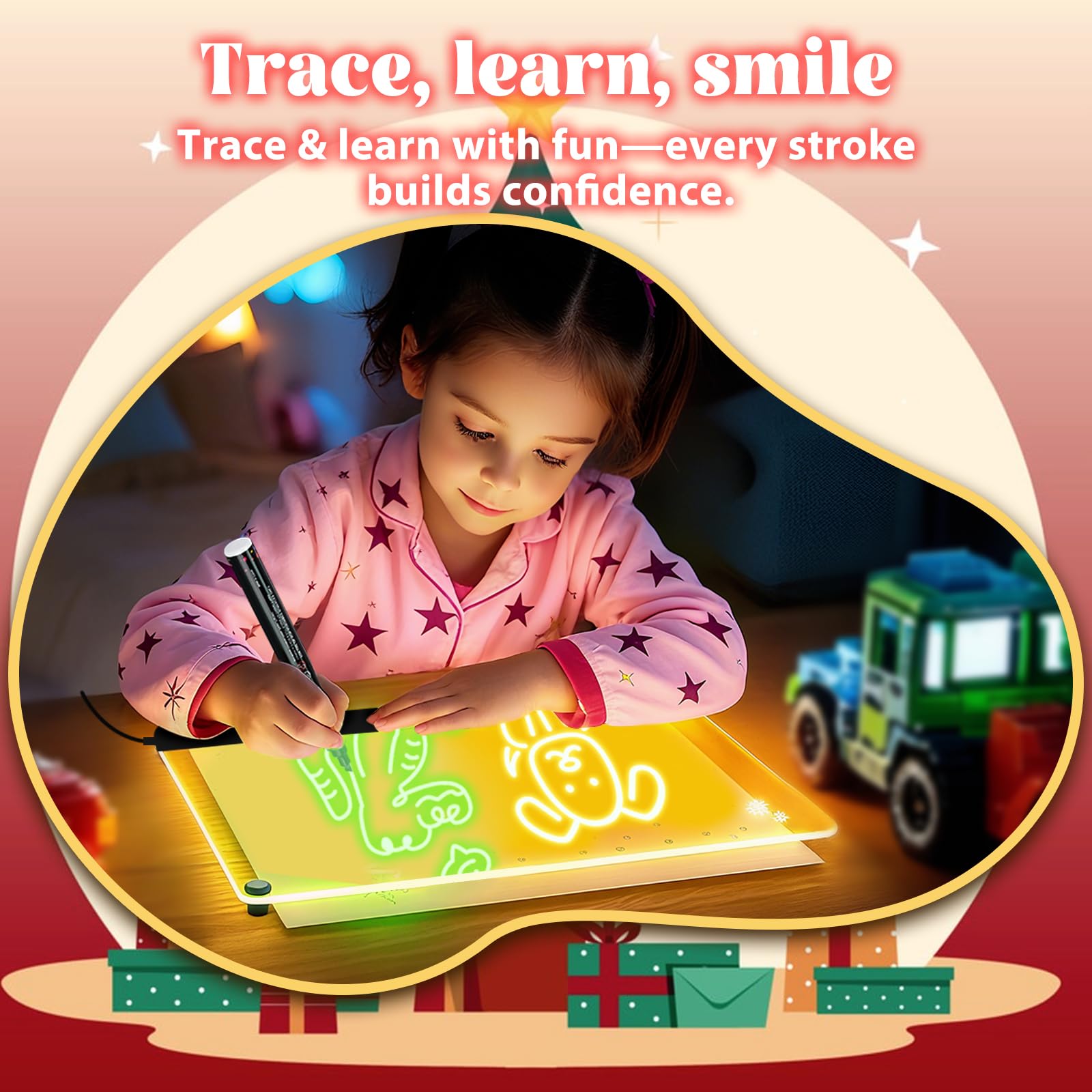 HAIZOGOKO transparent acrylic surface delivers smooth writing and easy cleaning.