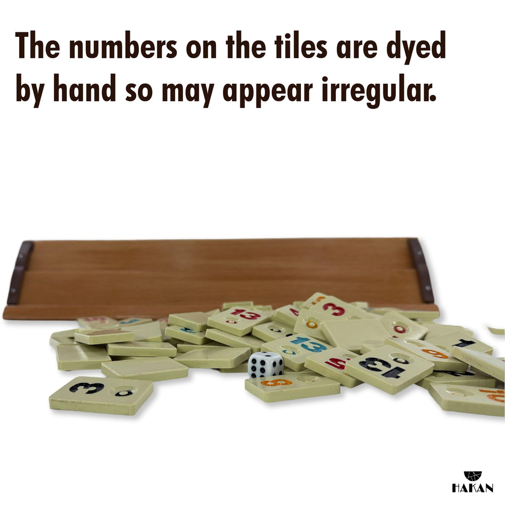 Hakan Turkish Okey dice included for turn decisions in lively matches.
