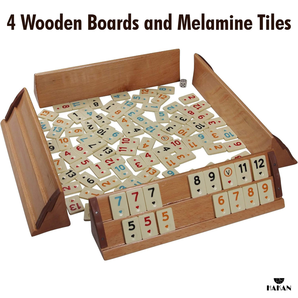 Hakan Turkish Okey tiles in melamine for durable play.
