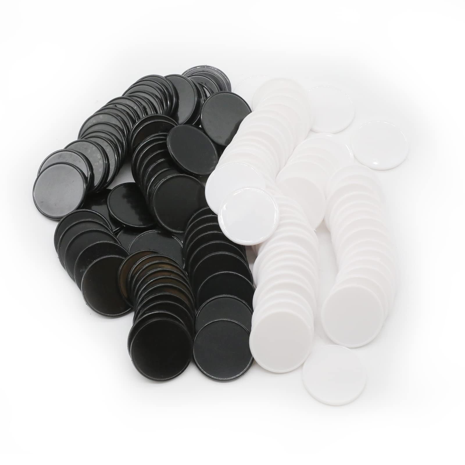 HAKITAROOM 100-count opaque learning counters in black and white with a storage box for easy counting