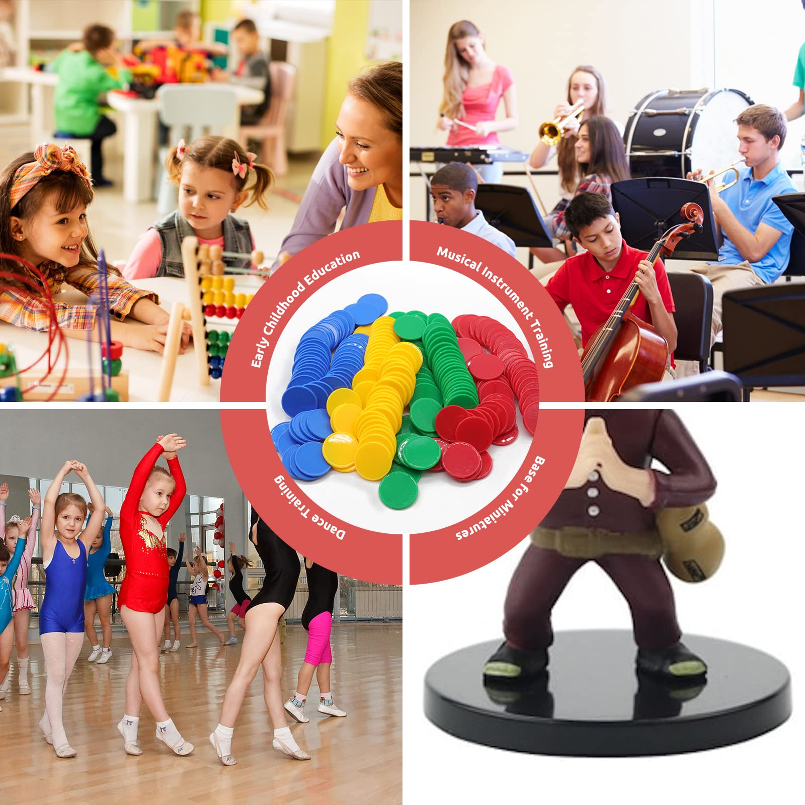 HAKITAROOM green counters help with pattern recognition and sorting exercises