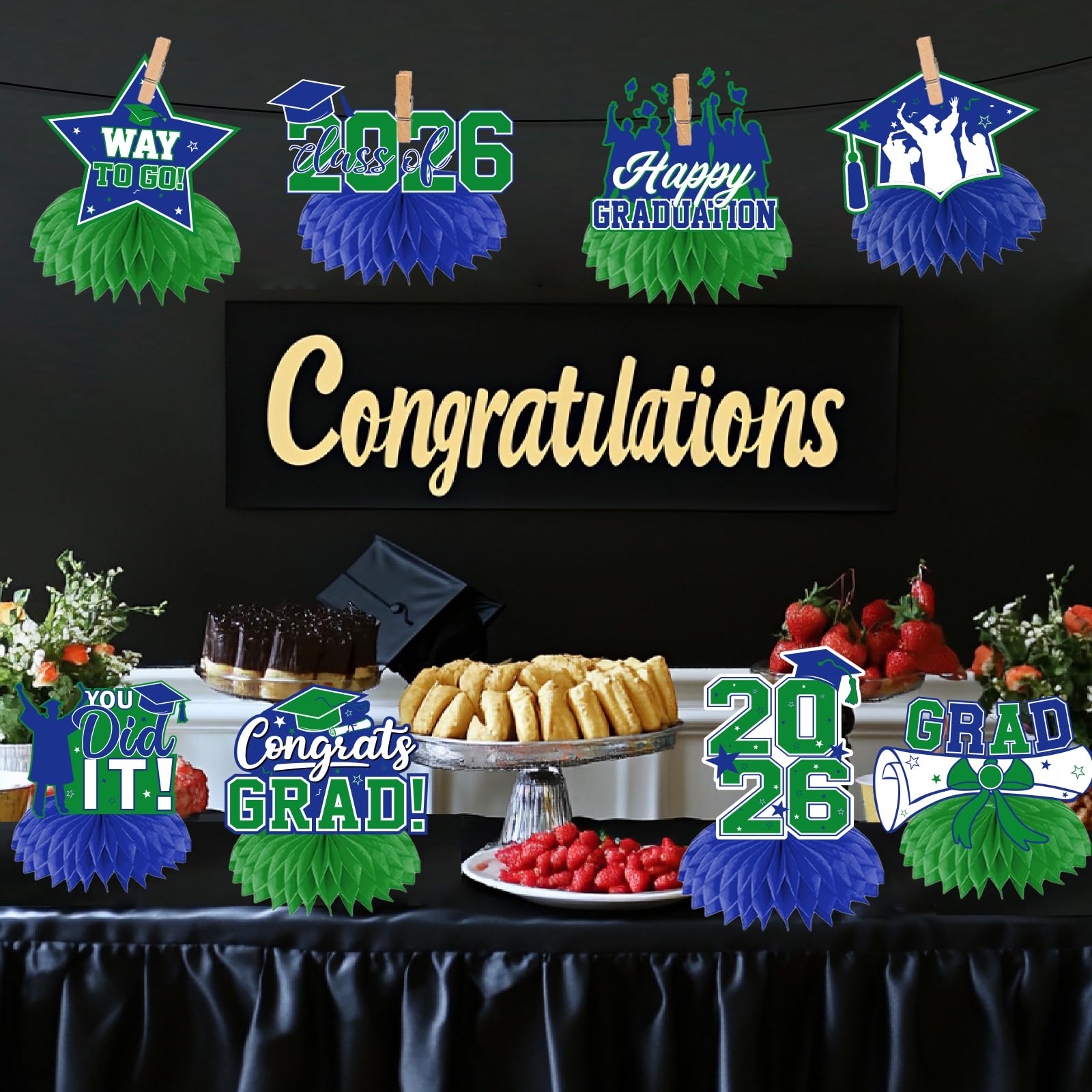HAKOTI 12-pack centerpieces are quick to assemble for quick party setup.