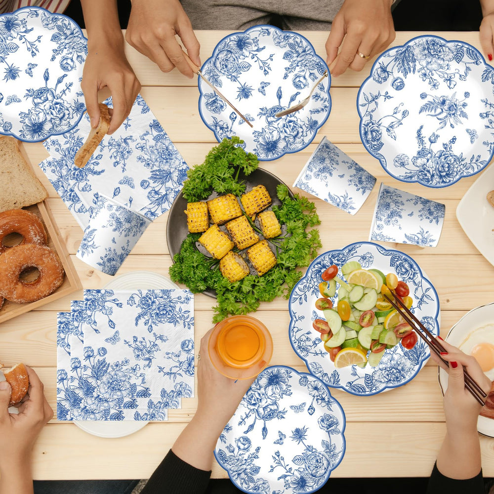 HAKOTI blue toile utensils complement vintage theme and easy use.