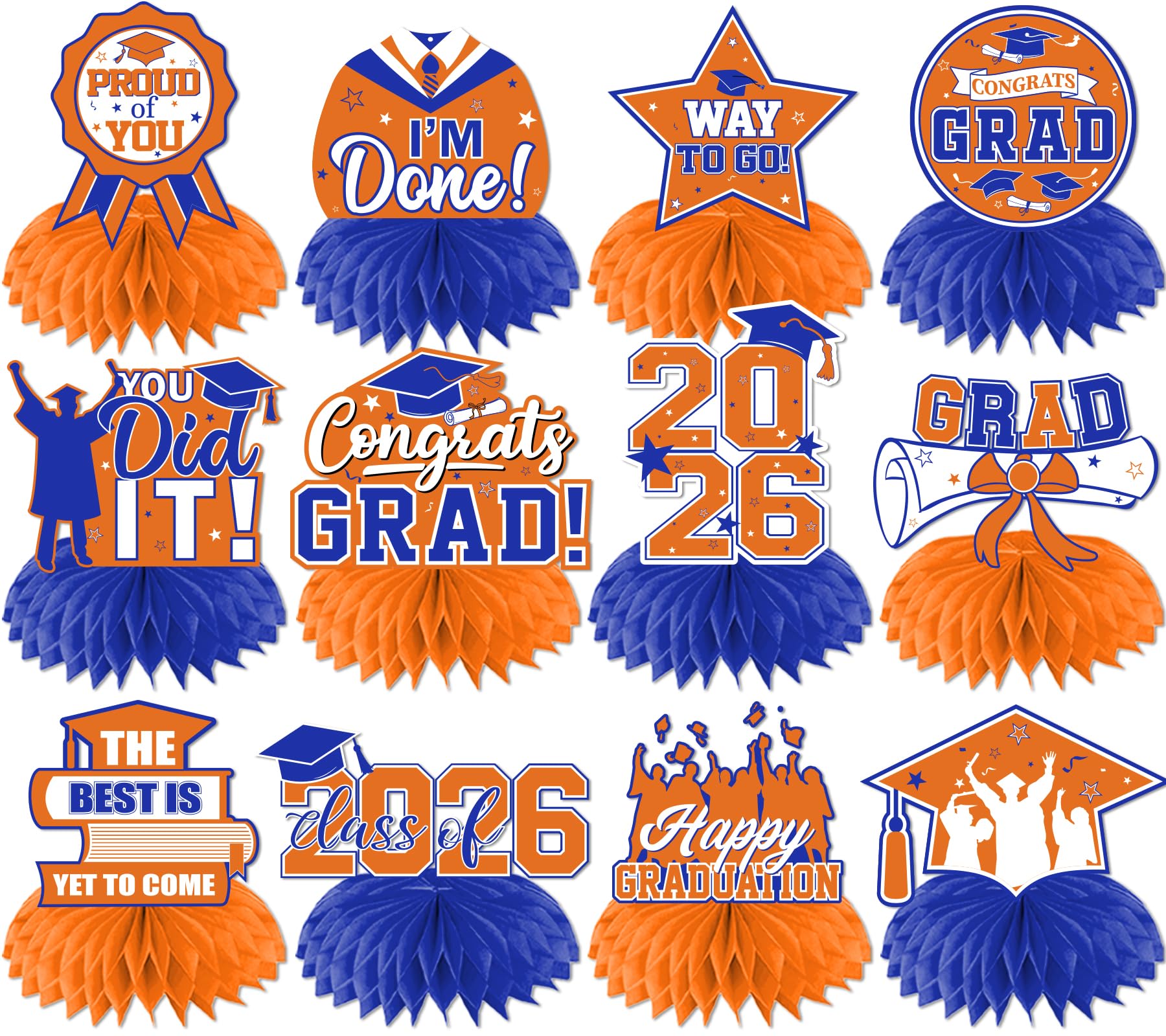 HAKOTI class of 2026 centerpiece with bachelor cap enhances table decor.