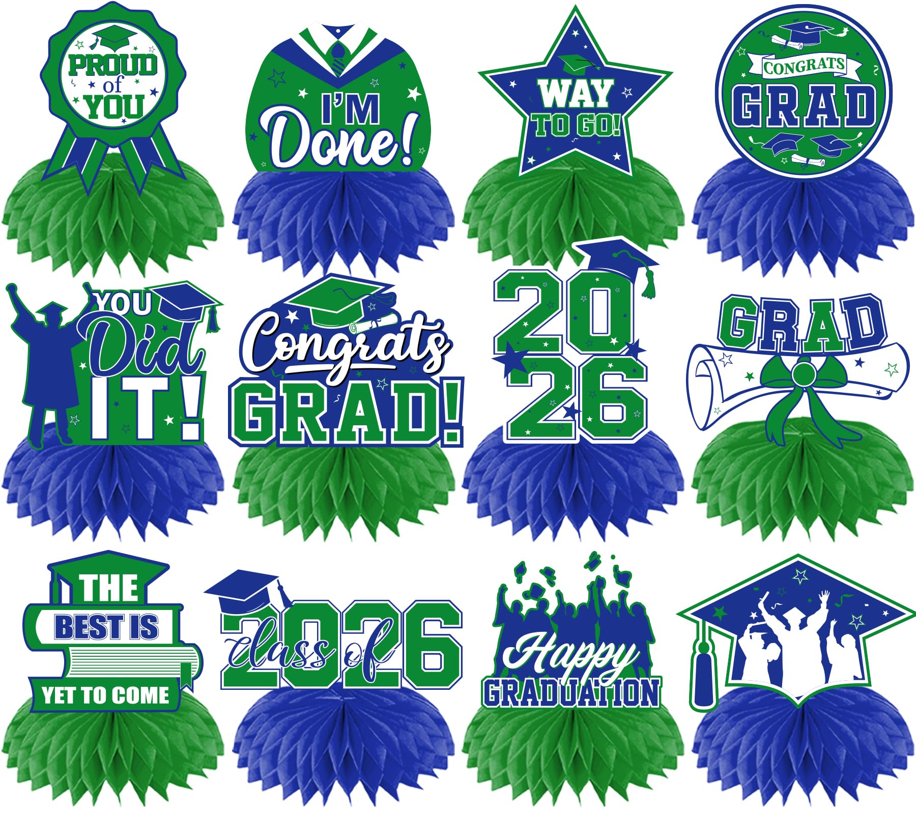 HAKOTI class of 2026 centerpiece with cap and diploma adds photo-ready flair to graduation tables.