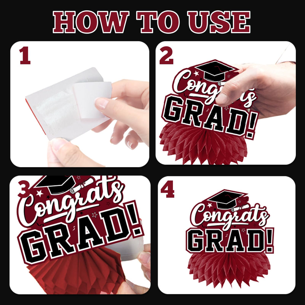 HAKOTI class of 2026 congrats grad cap stars diplomas centerpiece.