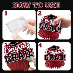 HAKOTI class of 2026 congrats grad cap stars diplomas centerpiece.