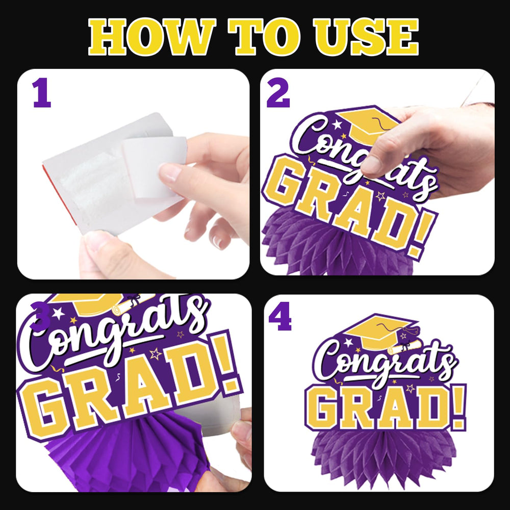 HAKOTI class of 2026 table decoration with cap accents